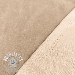Tissu velours jersey sand