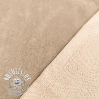 Tissu velours jersey sand