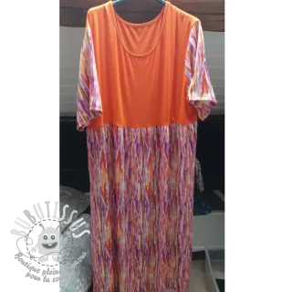 Viscose RADIANCE Abstract stripes pink digital print