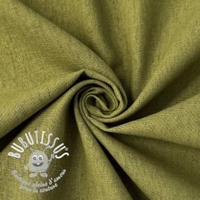 Tissu coton Lin PREMIUM moss green