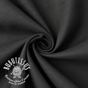 Tissu coton Lin PREMIUM black