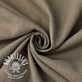 Tissu coton Lin PREMIUM taupe