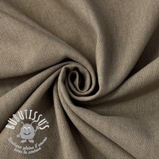 Tissu coton Lin PREMIUM taupe