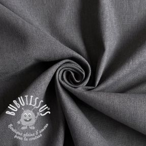 Tissu coton Lin PREMIUM dark grey
