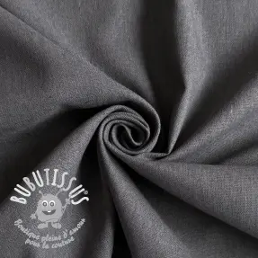 Tissu coton Lin PREMIUM dark grey