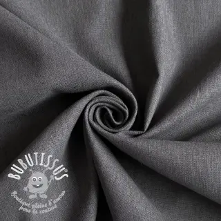 Tissu coton Lin PREMIUM dark grey