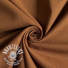 Tissu coton Lin PREMIUM cognac