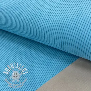 Tissu velours cotelé HUGGY turquoise