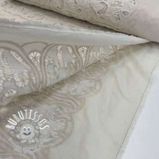 Tissu coton EMBROIDERY Blanchette design A