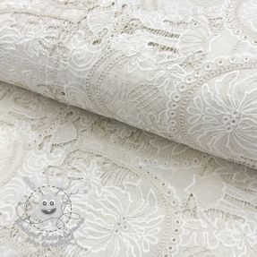 Tissu coton EMBROIDERY Blanchette design B