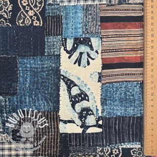Tissu coton TWILL DENIM Mix print design B