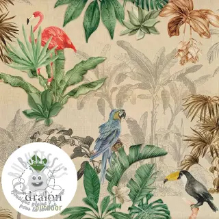 Tissu déco avec finition en Teflon PALMTREES