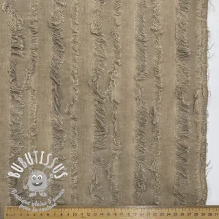 Tissu coton Lin Vintage Fringe Stripe naturals