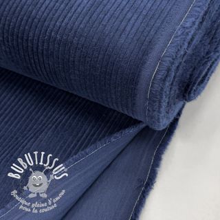 Tissu velours cotelé dark cobalt