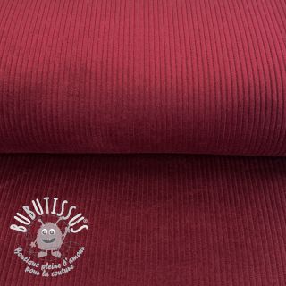 Tissu velours cotelé wine red