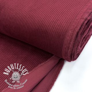 Tissu velours cotelé wine red
