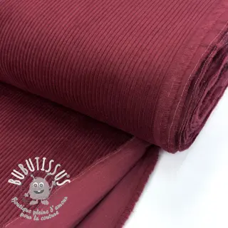 Tissu velours cotelé wine red