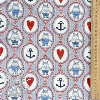 Tissu coton QUILTING Titouan bleu
