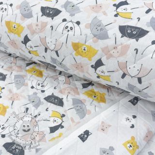 Tissu coton QUILTING Parapluie perle