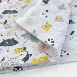 Tissu coton QUILTING Parapluie perle