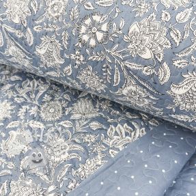 Tissu matelassé QUILTING Julianne bleu