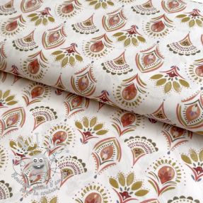 Tissu coton Motif off white digital print