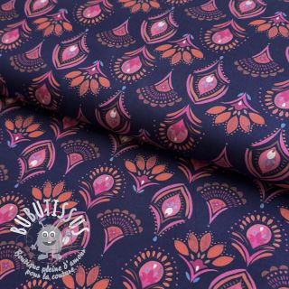 Tissu coton Motif navy digital print