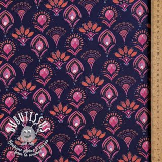 Tissu coton Motif navy digital print