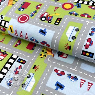 Tissu coton Cars on the road design A