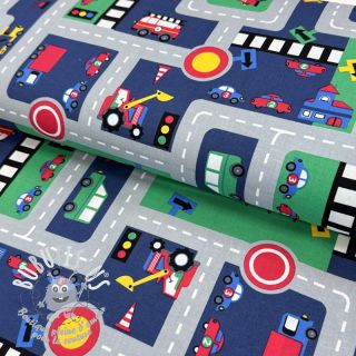 Tissu coton Cars on the road design B