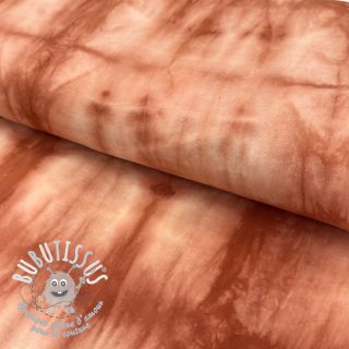 Tissu coton HAND TIE DYE brick