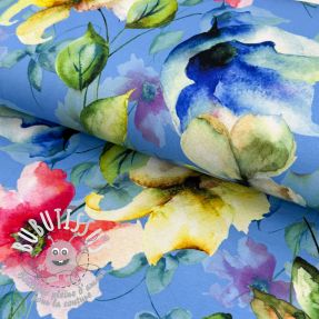 Jersey VISCOSE LYCRA HEAVY Summer flowers design E digital print