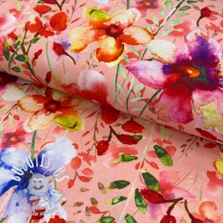 Jersey VISCOSE LYCRA HEAVY Summer flowers design C digital print