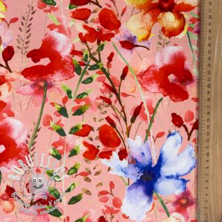 Jersey VISCOSE LYCRA HEAVY Summer flowers design C digital print