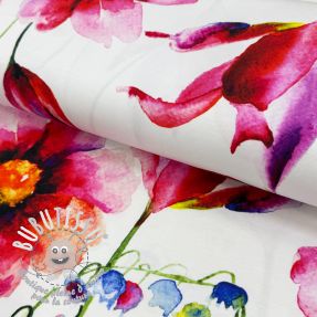 Jersey VISCOSE LYCRA HEAVY Watercolor flowers design D digital print