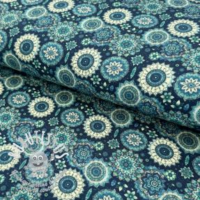 Jersey VISCOSE LYCRA HEAVY Fleur design A digital print