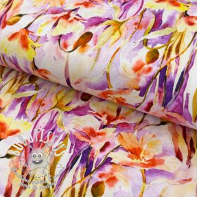 Jersey VISCOSE LYCRA HEAVY Bright botanical design C digital print
