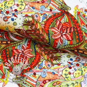 Jersey VISCOSE LYCRA HEAVY Fantasy blossom design C digital print