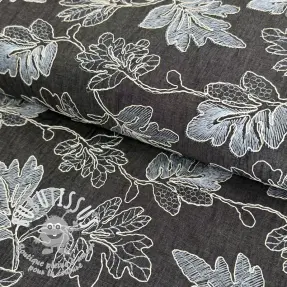 Tissu coton JEANS EMBROIDERY Lisa design D