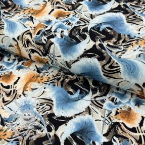 Viscose lin Paint chaos design A digital print