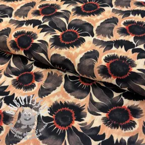 Viscose lin Sunlower design B digital print