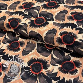 Viscose lin Sunlower design B digital print