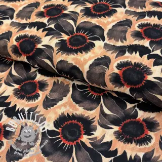 Viscose lin Sunlower design B digital print