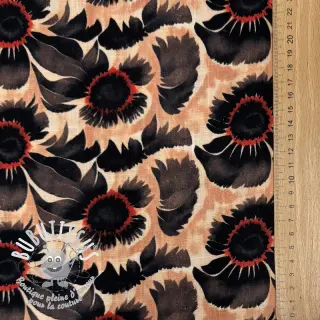 Viscose lin Sunlower design B digital print