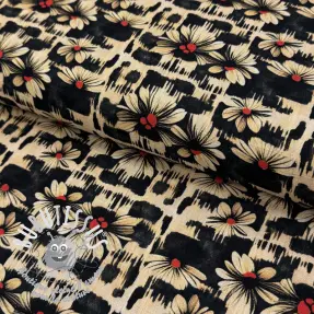 Viscose lin Daisy design B digital print