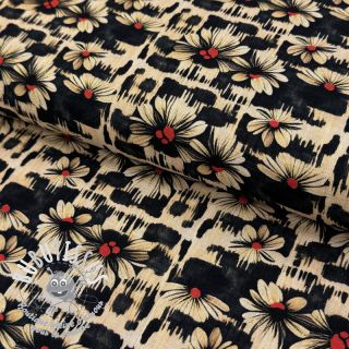 Viscose lin Daisy design B digital print