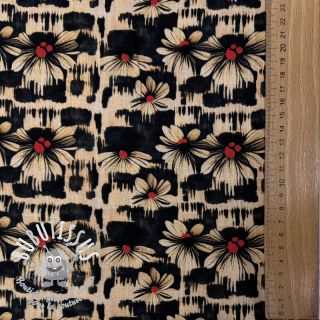 Viscose lin Daisy design B digital print