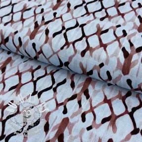 Viscose lin Ivy Diamonds design A digital print