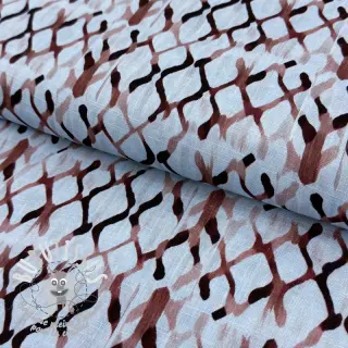 Viscose lin Ivy Diamonds design A digital print