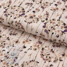 Viscose lin Agapanthus design C digital print